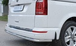 15 999 р. Защита заднего бампера (Ø42 мм, нержавейка, длинная версия) SLITKOFF Volkswagen Multivan T6 дорестайлинг (2016-2019)  с доставкой в г. Самара. Увеличить фотографию 3