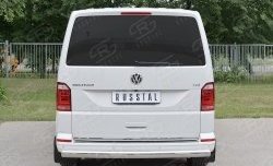 11 599 р. Защита заднего бампера (Ø75x42 мм, нержавейка, длинная база) Russtal Volkswagen Multivan T6 дорестайлинг (2016-2019)  с доставкой в г. Самара. Увеличить фотографию 4