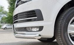 17 499 р. Защита переднего бампера (Ø63 мм, нержавейка, короткая база) SLITKOFF Volkswagen Multivan T6 дорестайлинг (2016-2019)  с доставкой в г. Самара. Увеличить фотографию 4