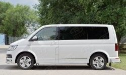 13 549 р. Защита порогов из круглой трубы диаметром 63 мм (короткая база) SLITKOFF (правая защита) Volkswagen Multivan T6 дорестайлинг (2016-2019)  с доставкой в г. Самара. Увеличить фотографию 2