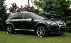 9 649 р. Накладки на колёсные арки CT Volkswagen Touareg 1 GP рестайлинг (2006-2010) (Неокрашенные)  с доставкой в г. Самара. Увеличить фотографию 2