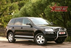 Защита переднего бампера Souz-96 (d60) Volkswagen Touareg 1 GP дорестайлинг (2002-2007)