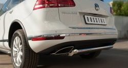 18 299 р. Одинарная защита заднего бампера диаметром 63 мм SLITKOFF Volkswagen Touareg 2 NF рестайлинг (2014-2018)  с доставкой в г. Самара. Увеличить фотографию 2