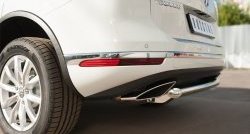18 299 р. Одинарная защита заднего бампера диаметром 63 мм SLITKOFF Volkswagen Touareg 2 NF рестайлинг (2014-2018)  с доставкой в г. Самара. Увеличить фотографию 3