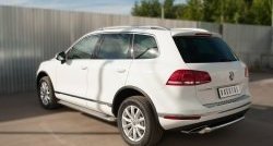 18 299 р. Одинарная защита заднего бампера диаметром 63 мм SLITKOFF Volkswagen Touareg 2 NF рестайлинг (2014-2018)  с доставкой в г. Самара. Увеличить фотографию 4