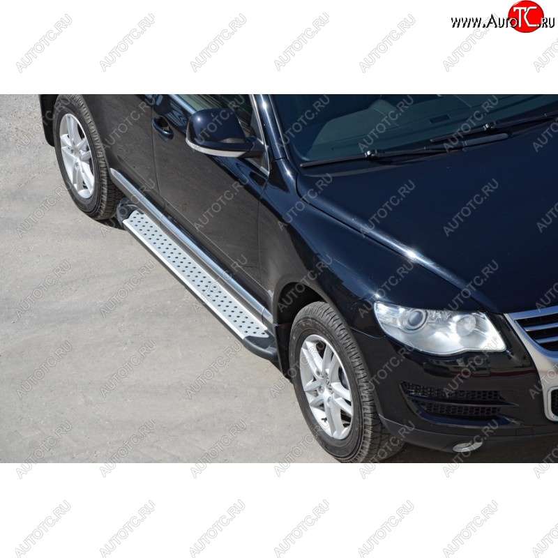 21 799 р. Порожки для ног Бумер (алюминий) Volkswagen Touareg 1 GP рестайлинг (2006-2010)  с доставкой в г. Самара