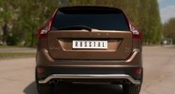 15 999 р. Защита заднего бампера (Ø63 мм волна, нержавейка) SLITKOFF Volvo XC60  дорестайлинг (2008-2013)  с доставкой в г. Самара. Увеличить фотографию 5